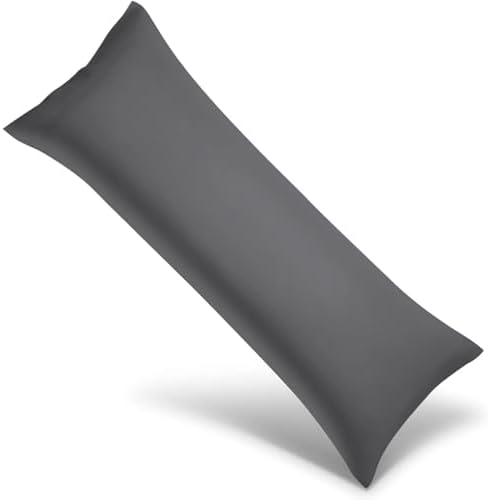 Body Pillow Cover with Zipper 20x72 Cotton Long Body Pillowcase Lumbar Pillow by AtikshBeddings