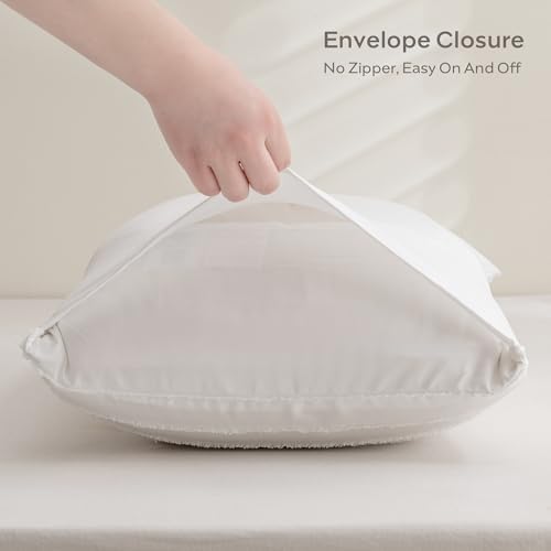 JELLYMONI Bright White Striped Tufted Pillowcases King Size - Image 6