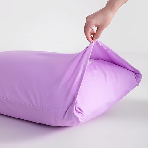 NTBAY Microfiber King Pillowcases, 2 Pack, 20 x 36, Light Purple - Image 4