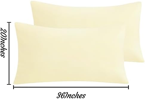 NTBAY King Microfiber Pillowcases, Butter Yellow - Image 3