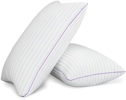Bed Pillows King Size Set of 2, side sleeper pillow, Down Alternative Fill by VAINOC