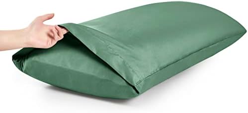 MILVOWOC Brushed Microfiber Body Pillowcases, 20 x 60 Inch, Sage Green - Image 6