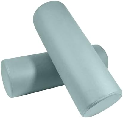 2 Pack Neck Roll Pillow, High-Density Foam Cylinder Bolster Pillow by MMuteTouch