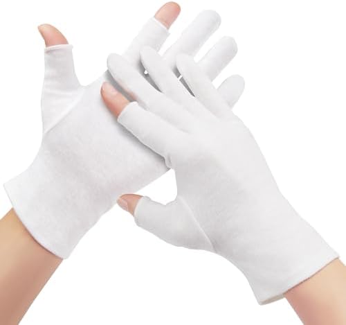 4 Pairs Cotton Moisturizing Gloves Touchscreen by SWAKER