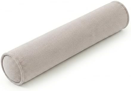 Long Pillow for Bed – Corduroy Round Bolster Pillow for Adults, Decorative Body by Ailuteie