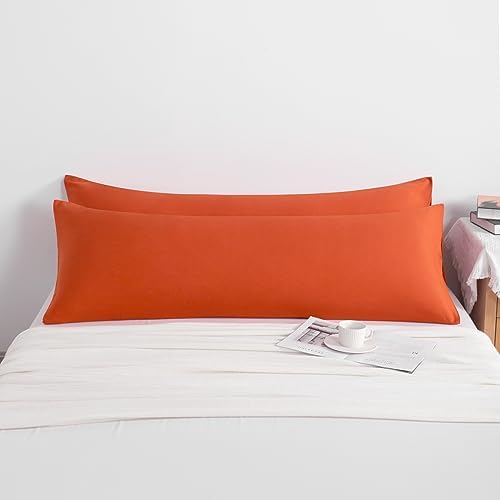 NTBAY Body Microfiber Pillowcases, Brunt Orange - Image 4