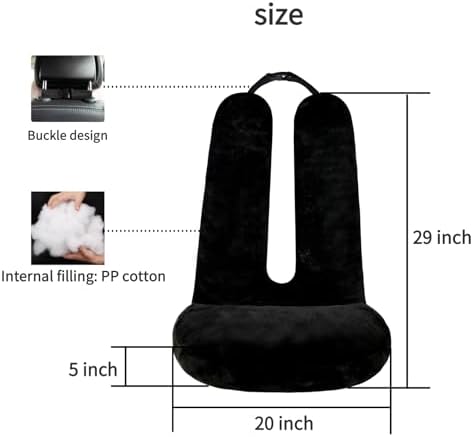 FHSGGP Travel Pillow Car Pillow Kid Car Sleeping Large Black - Image 2