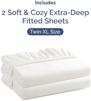 CGK Linens 2 Pack Extra Deep Twin XL Fitted Sheets - Image 4