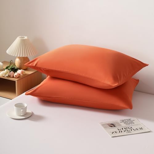 King Pillow Cases, 2 Pack, 20x40 in, Microfiber, Burnt Yellow - Image 3