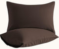 Queen Pillow Cases, 2 Pack, 20x30 in, Microfiber, Dark Brown by Aerlomi