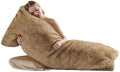 Shaggy Faux Fur Body Pillow Cover, Fluffy Fox Golden by Unknown