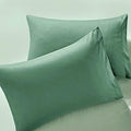 MILVOWOC Brushed Microfiber Queen Pillowcases, Dark Green, 20x30 Inch by MILVOWOC