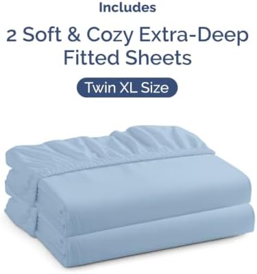 CGK Linens 2 Pack Extra Deep Twin XL Fitted Sheets - Image 4