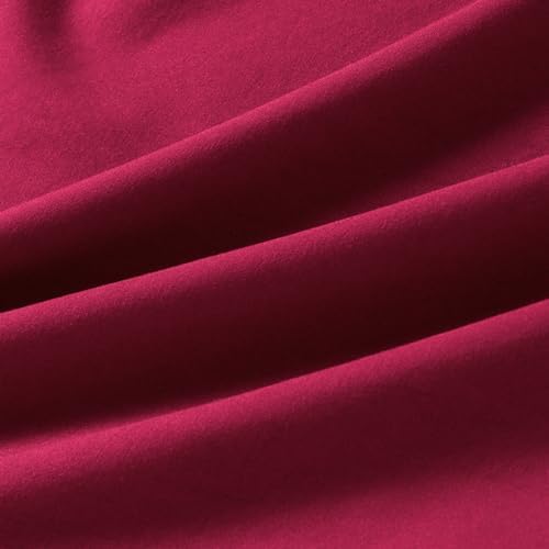 Wine Red King Size Pillow Cases Set of 2 - Image 7