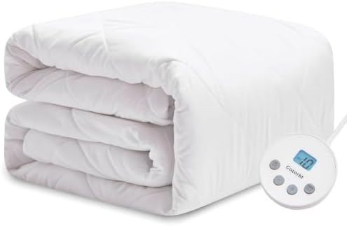 39"x75" Heated Quilted Wave Mattress Pad, Twin Size, Soft Bed Warmer, 10 Heat by Unknown