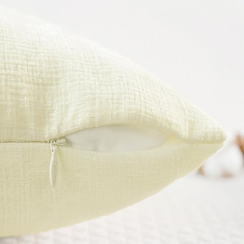 CaliTime Decorative Couch Throw Pillow Covers 18 X 18 Inches Beige - Image 4