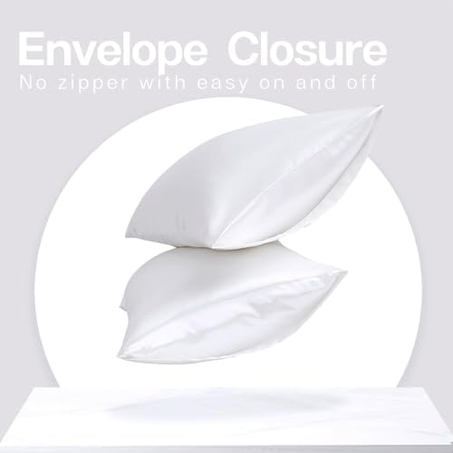 MR&HM Satin Pillowcase 2 Pack, Queen Size 20"x30" - Image 6