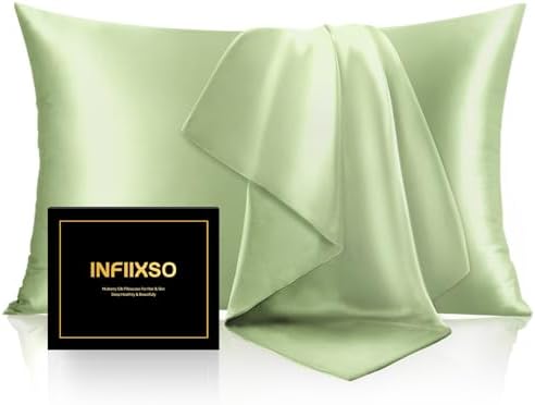 INFIIXSO Mulberry Silk Pillow Cases Standard Size by INFIIXSO