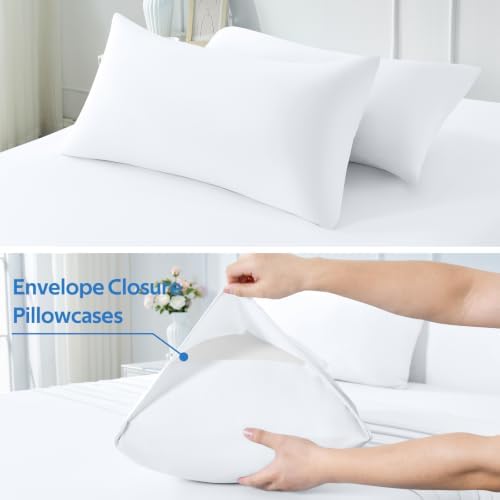 Ice Fabric Cooling Pillowcases 2 Pack, Q-Max>0.5 Coolmax Pillow Cases - Image 3