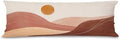 Abstract Boho Terracotta Sun 20x54 Body Pillow Cover Case, Mid Century Modern by Unknown