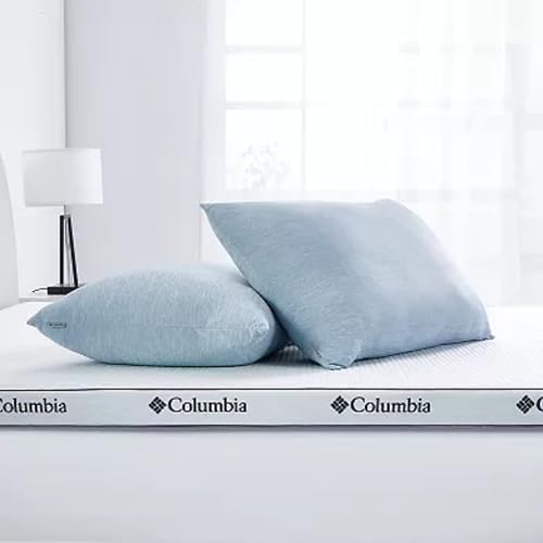 Columbia Space Dye Cooling Bed Pillows, Medium Soft Polyester Fill, 2 Pack - Image 2