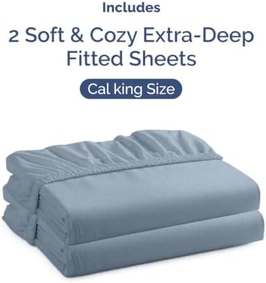 CGK Linens 2 Pack Extra Deep Cal King Fitted Sheets - Image 4