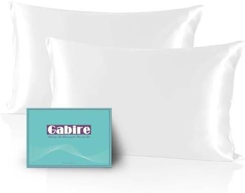 Gabire Mulberry Silk Pillow Cases Set of 2, Both Sides Real Silk Pillow Cover by MulberrySilkPillowcases