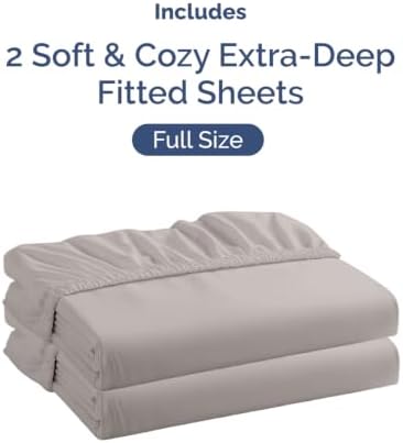 CGK Linens 2 Pack Extra Deep Full Fitted Sheets - Image 4