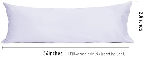 Sunflower Body Pillowcase Cotton Long Pillow Cover 1 Pack, Light Purple - Image 6