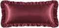 2 Pack Ruffle Satin Pillowcases Body Size 20"x54" Burgundy by QJFabricCO