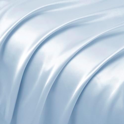 Light Blue Satin Ruffled Pillow Cases - Image 7