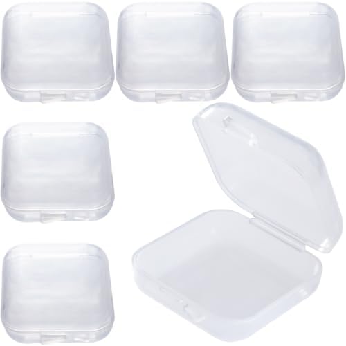 6pcs Mini Clear Ear Plug Cases, Earring Containers by Unknown