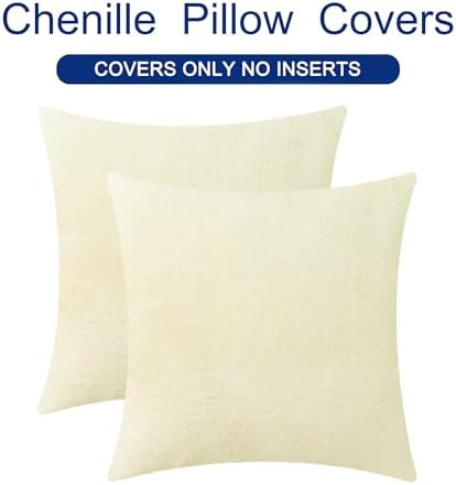 CaliTime Decorative Couch Throw Pillow Covers 24 X 24 Inches Beige - Image 6