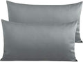 NTBAY King Egyptian Cotton Sateen Pillowcases, Dark Grey by NTBAY