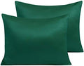 NTBAY Standard Satin Pillowcases, Dark Green by NTBAY