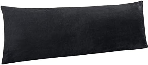 NTBAY Velvet Body Pillow Cover, 20 x 54, Charcoal Grey by NTBAY