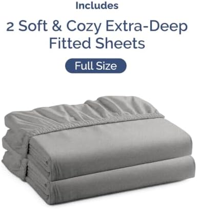 CGK Linens 2 Pack Extra Deep Full Fitted Sheets - Image 4