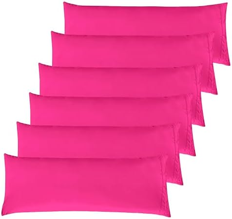 Elegant Comfort 6-PACK Solid Pillowcases 1500 Premium Hotel Quality Microfiber by ELEGANTCOMFORT