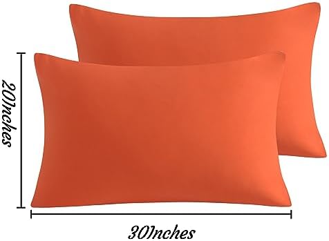 NTBAY Queen Microfiber Pillowcases, Brunt Orange - Image 6