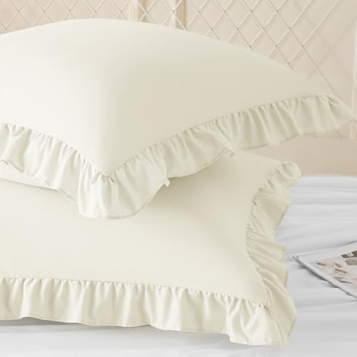 KKJIAF 2 Pack Ruffle Pillow Cases 22x22 Inches - Image 2