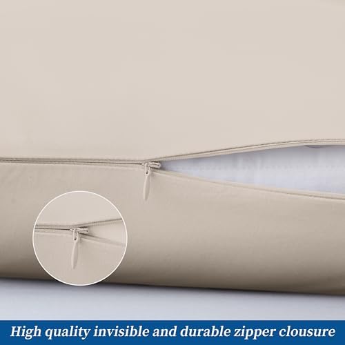 King Size Pillow Protector Set of 2, 100% Egyptian Cotton Pillow Cases - Image 5
