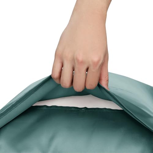Homiest Sage Green Ruffle Satin Pillowcase Set of 2 - Image 6