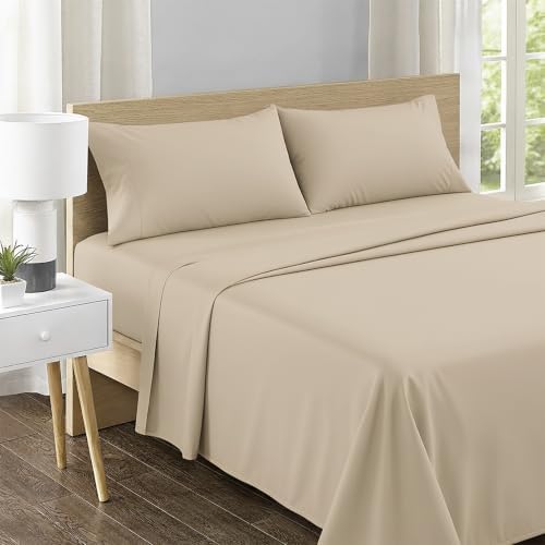 Feather & Stitch 100% Cotton Sateen 500 TC Queen Size Bed Sheet Set - Image 2