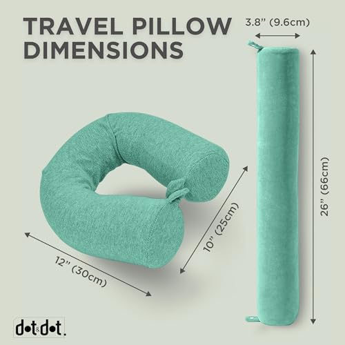 Dot&Dot Twist Memory Foam Travel Pillow, Bendable Neck Pillow - Image 6