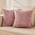 SOCHOW Decorative Throw Pillow Covers 18x18 Inches Set of 2, Soft Leaves by SOCHOW