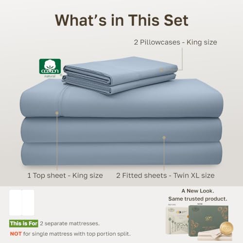 California Design Den 600 Thread Count Split King Sheet Set - Image 4