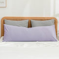BESTOUCH Washed Cotton Pillowcases Linen Feel Taro Purple Body by BESTOUCH