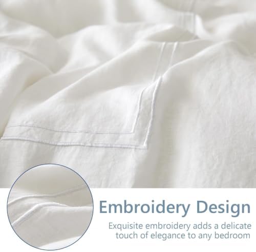 Simple&Opulence 100% Washed Linen Duvet Cover Set 78"x86" - Image 5
