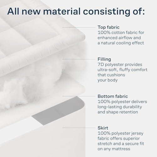 Niagara Sleep Solution 100% Cotton Top Twin Size Mattress Pad, Pillow Top - Image 6