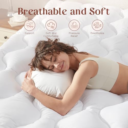 5 Inch King Memory Foam Mattress Topper Back Pain Relief White King Size - Image 5
